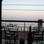 Лутрувия Корфу Греция - фото заката из номера отеля