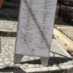 Среднии расценки в кафе на Корфу в старом городе